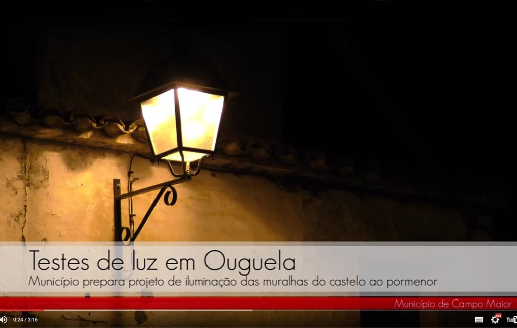 Vídeo - Testes de Iluminação das Muralha de Ouguela