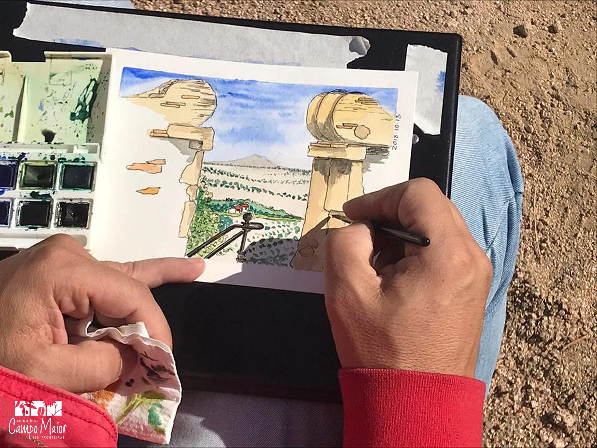 Traço 2018 – Festival de Desenho do Alentejo trouxe “sketchers” raianos até Ouguela